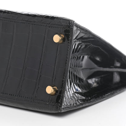 Hermes Shiny Alligator Kelly Sellier 25 Black 9 of 15