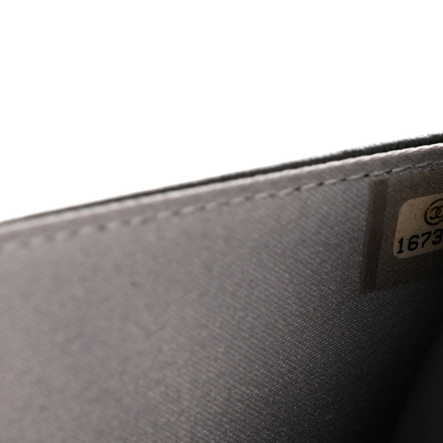 Lambskin Camellia Embossed Wallet On Chain WOC Black