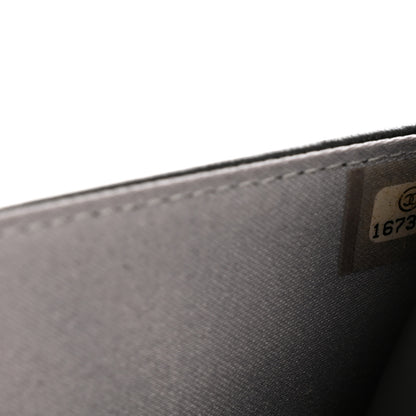 Chanel Lambskin Camellia Embossed Wallet On Chain WOC Black 8 of 14