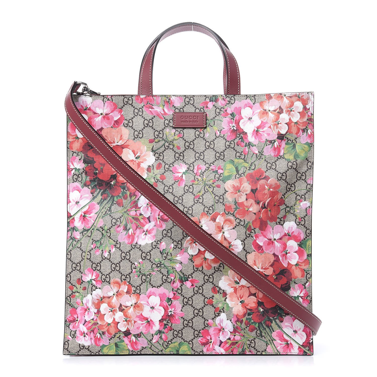 Gucci Soft GG Supreme Monogram Blooms Vertical Tote Beige Multicolor Dry Rose 1 of 10