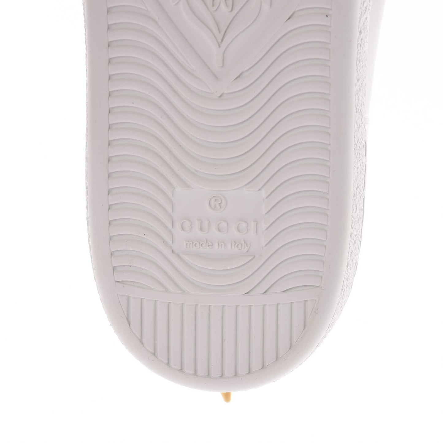 Calfskin Web Pearl Studded Womens Ace Sneakers 37.5 White