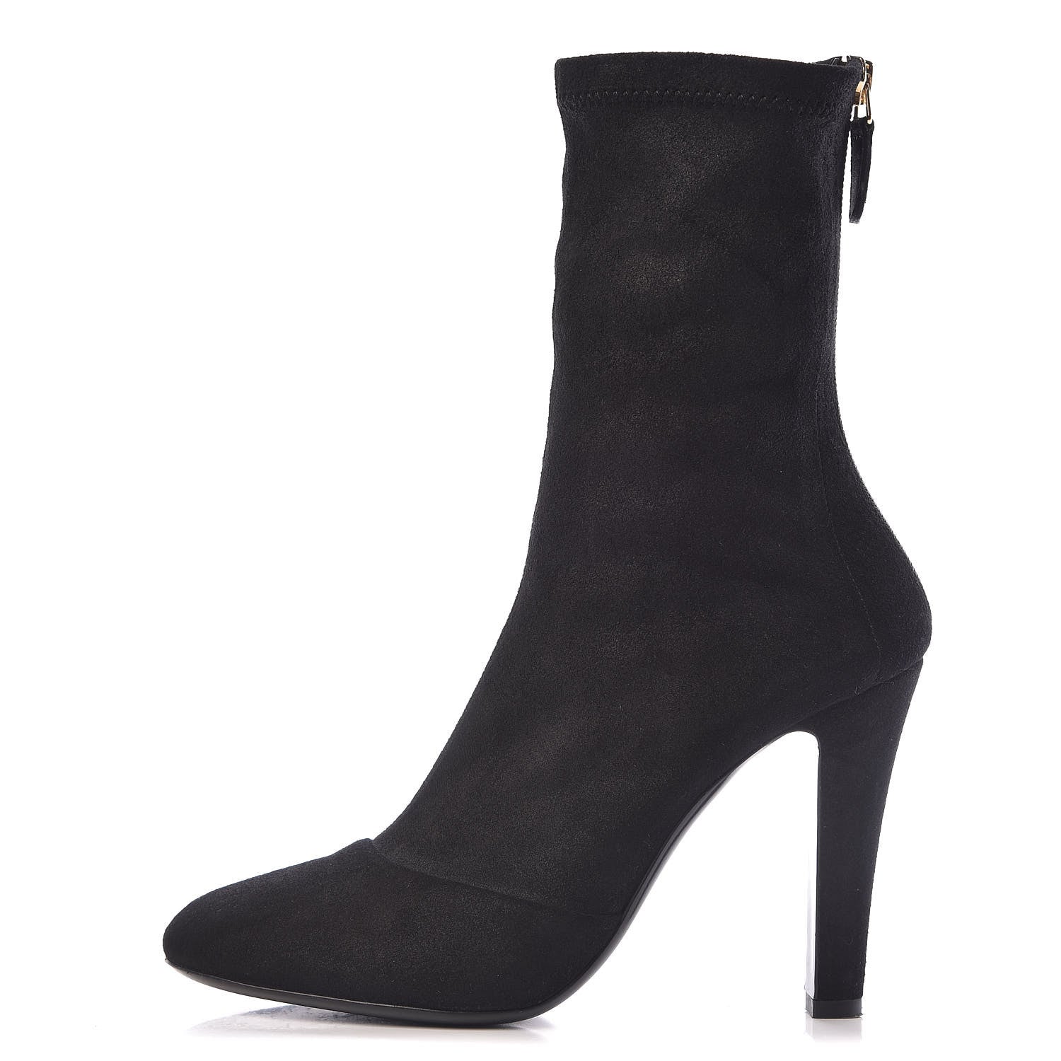 Chanel Suede Short Boots 38 Black 1 of 10