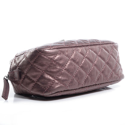 Chanel Metallic Aged Calfskin Quilted Small Reissue Camera Case Rose Fonce 4 of 8