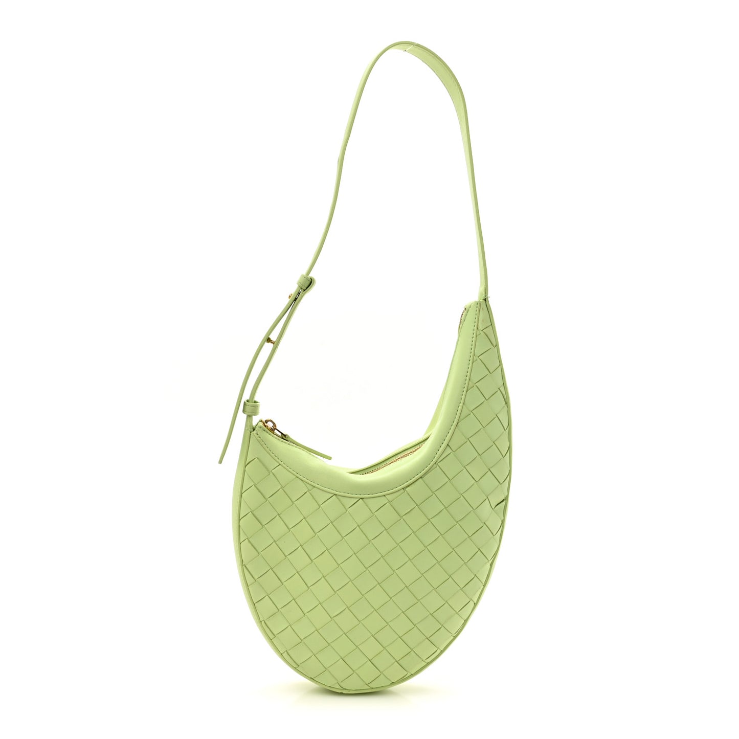 Nappa Intrecciato Small Drop Shoulder Bag Fennel