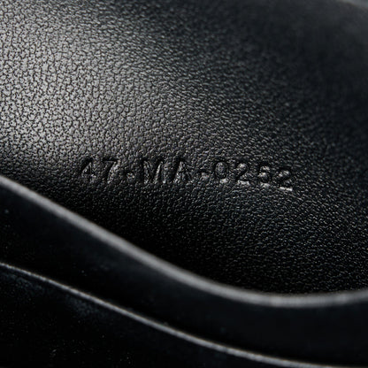 Christian Dior Calfskin Macrocannage Diamond Caro Zipped Pouch With Chain Black 7 of 10