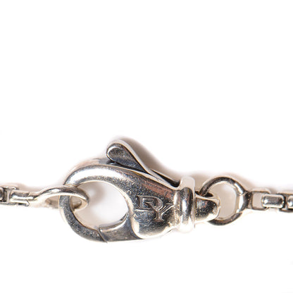 David Yurman Sterling Silver Diamond Black Onyx 7mm Petite Albion Necklace 3 of 5
