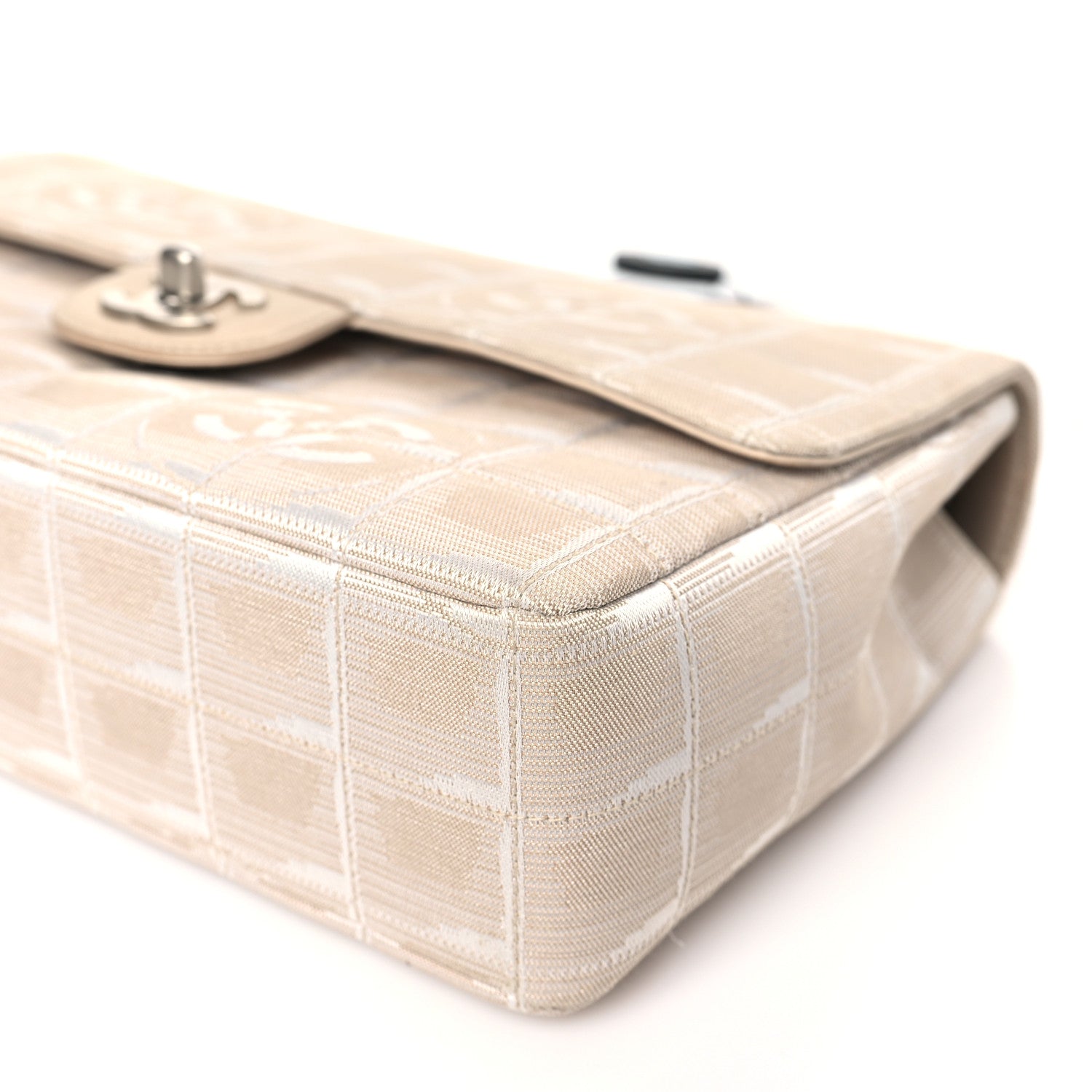 Chanel Nylon Medium Travel Flap Light Beige 10 of 10