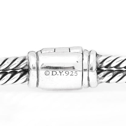 David Yurman Sterling Silver Diamond 7mm Petite Pave Single Loop Labyrinth Bracelet 4 of 4