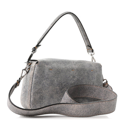 Fendi Cuoio Romano Denim Effect Baguette Grey 3 of 10