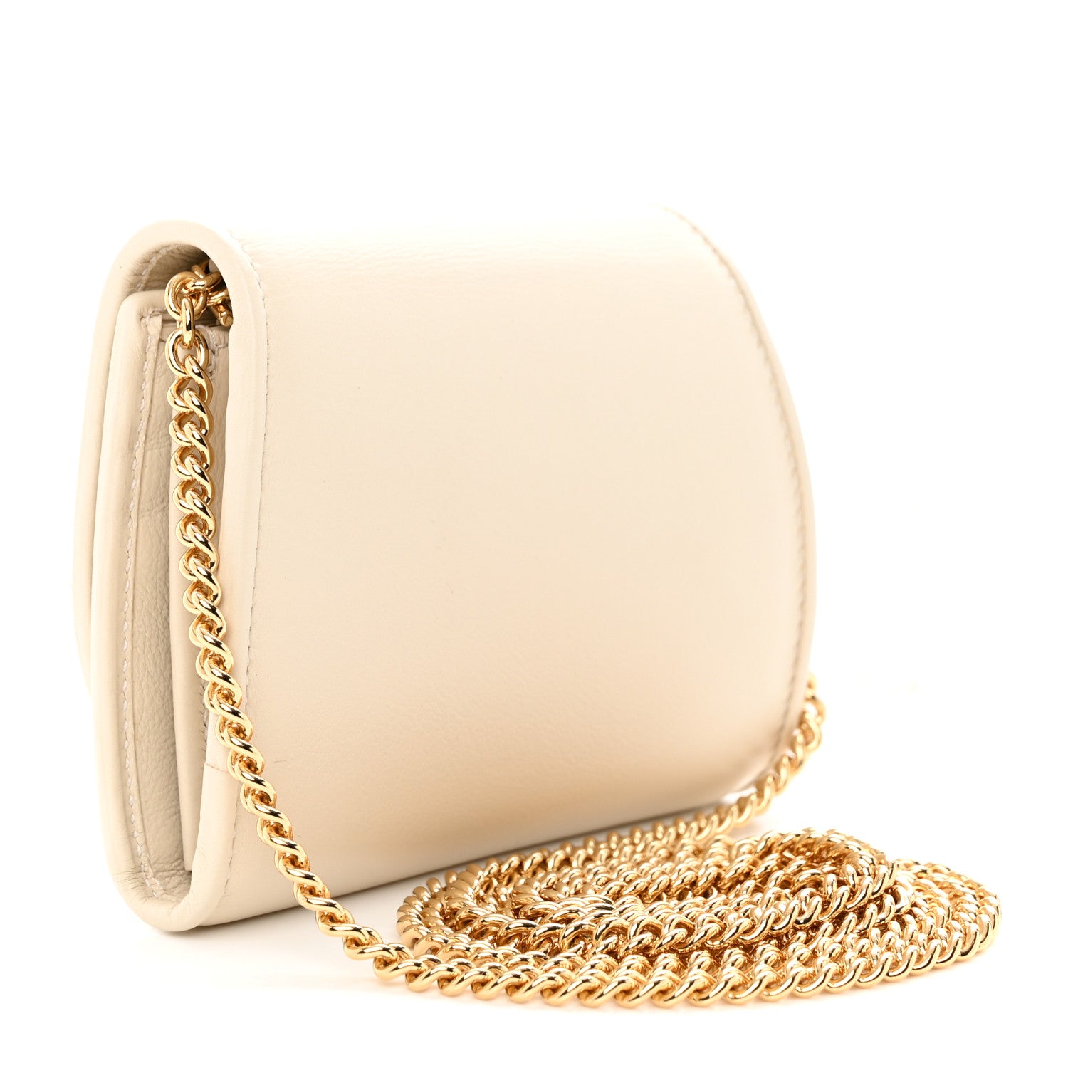 Gucci Roxy Calfskin Medium Blondie Chain Wallet Mystic White 2 of 9