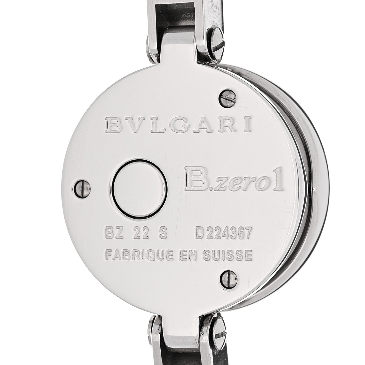 Bulgari Stainless Steel Diamond Bezel 22mm B.Zero1 Quartz Watch White 4 of 4