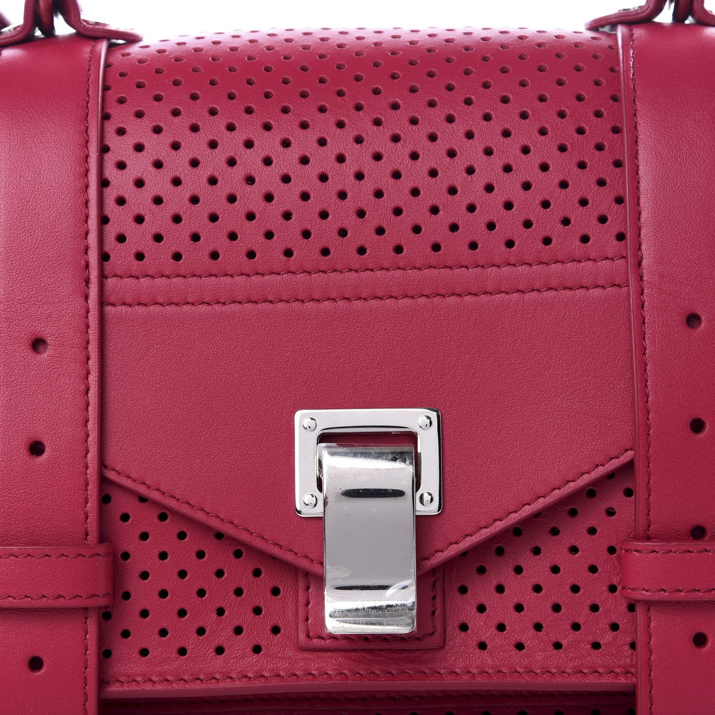 Lambskin Perforated Tiny PS1 Satchel Peony