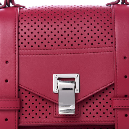 Proenza Schouler Lambskin Perforated Tiny PS1 Satchel Peony 8 of 8