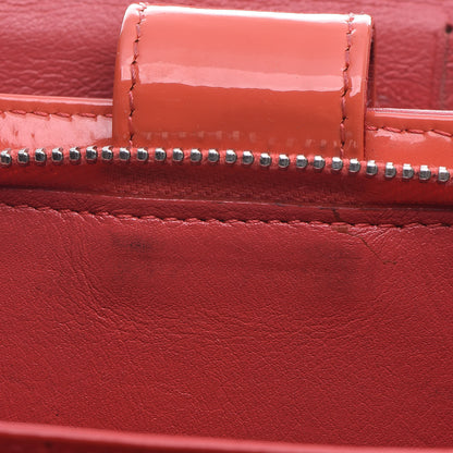 Chanel Patent Quilted Zip Pocket Wallet Coral 16 of 21