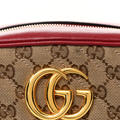 Gucci Monogram Azalea Calfskin Matelasse Diagonal Small GG Marmont Chain Shoulder Bag Beige Ebony New Cherry Red 8 of 11