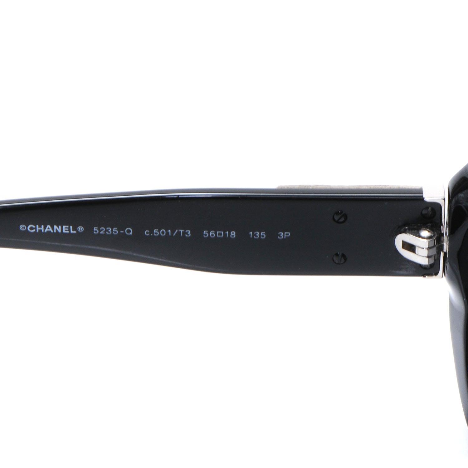 Chanel CC Turn Lock Sunglasses 5235Q Black 3 of 4
