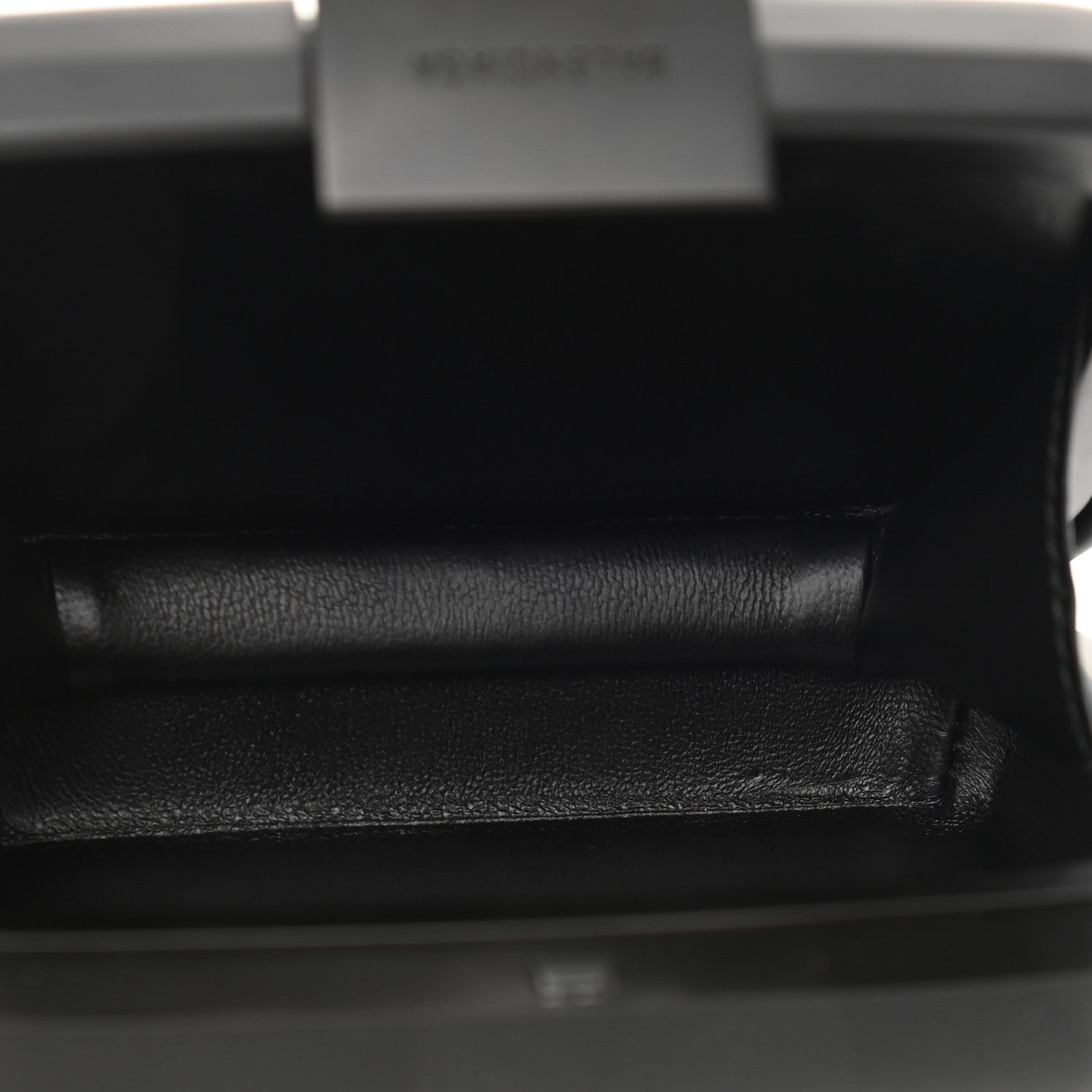 Balenciaga Recycled Plastic Calfskin Embossed Mini Lunch Box Case with Strap Black 5 of 10