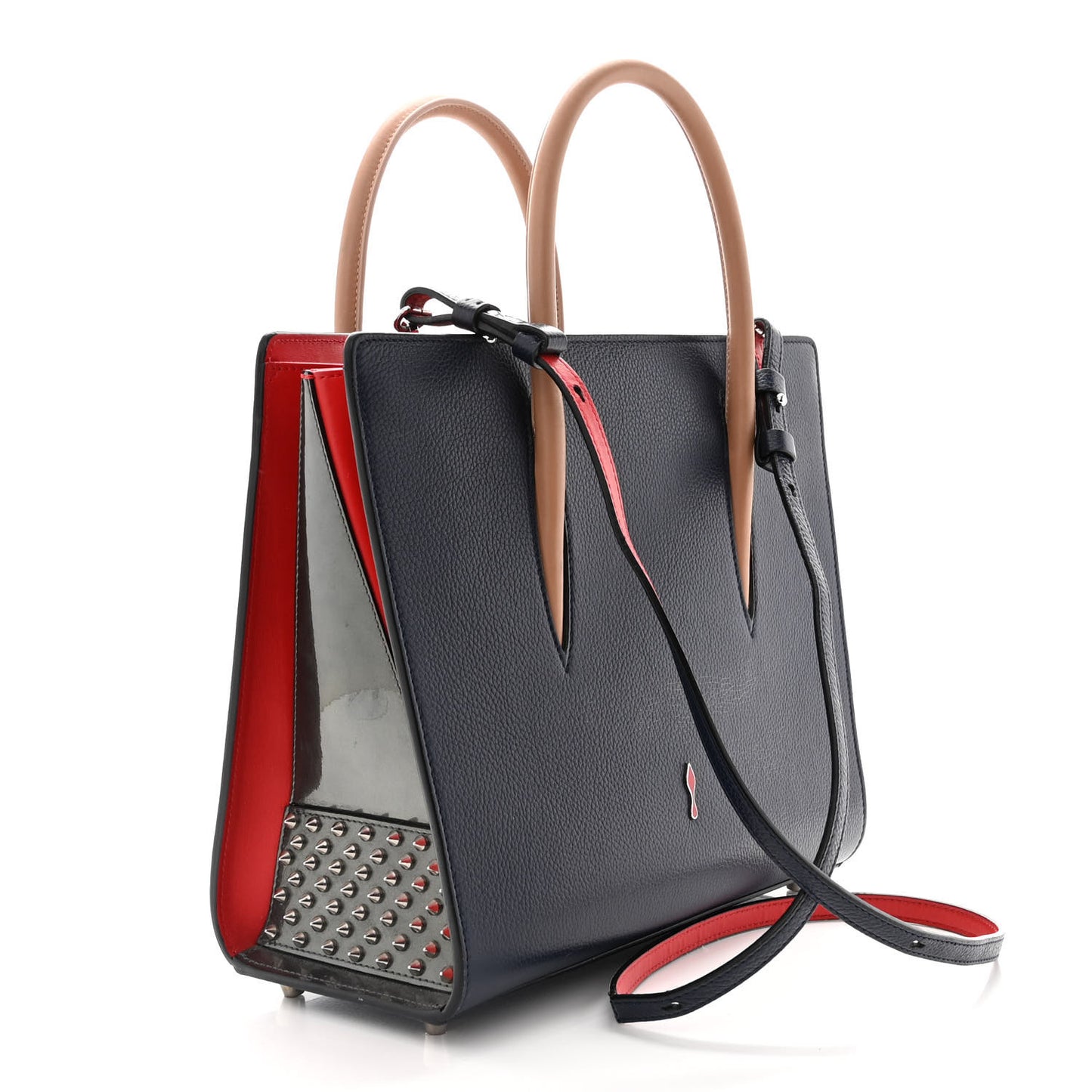 Calfskin Empire Patent Studded Medium Paloma