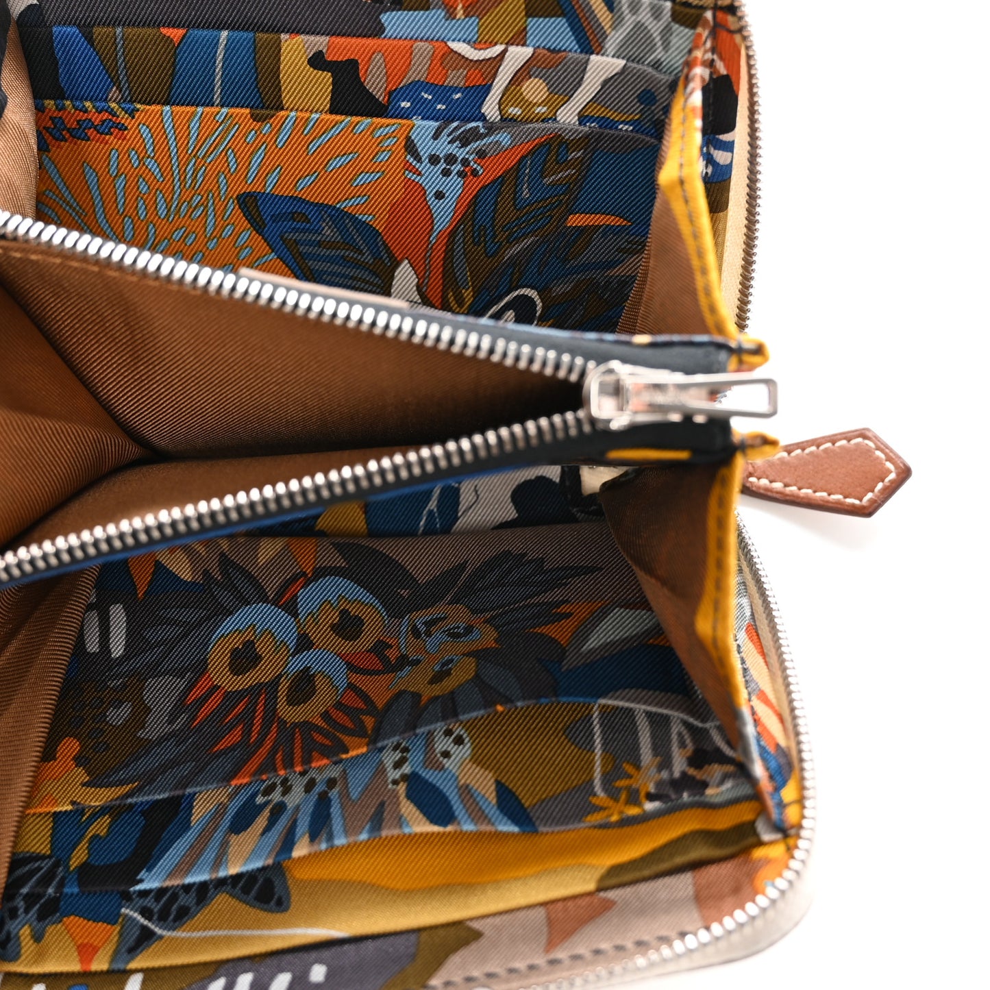 Epsom Silk'In Compact Wallet Craie Caban Jaune Ambre
