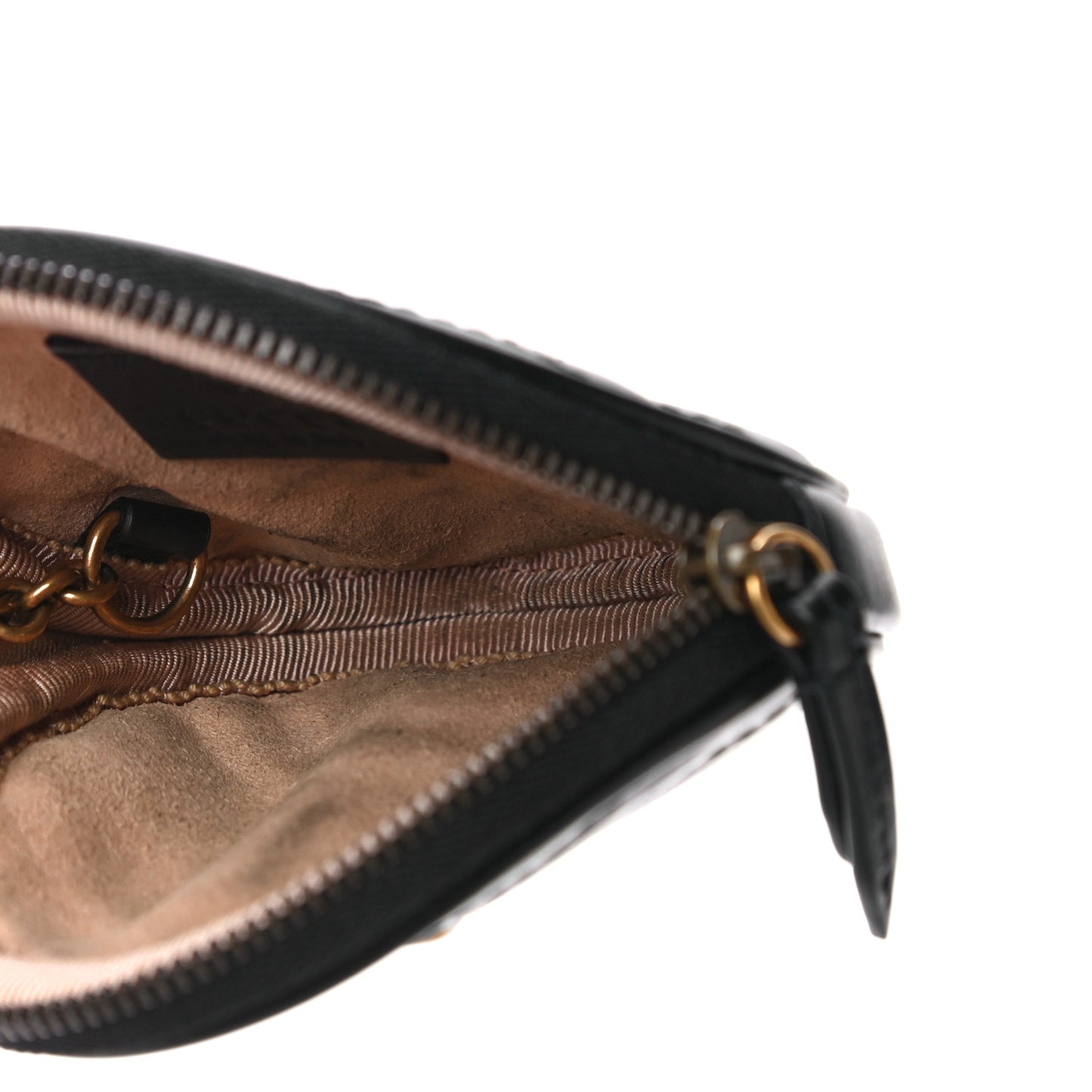 Calfskin Matelasse GG Marmont Round Coin Purse Black