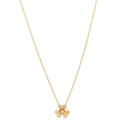 Van Cleef & Arpels 18K Yellow Gold Diamond Mini Frivole Pendant Necklace 1 of 4