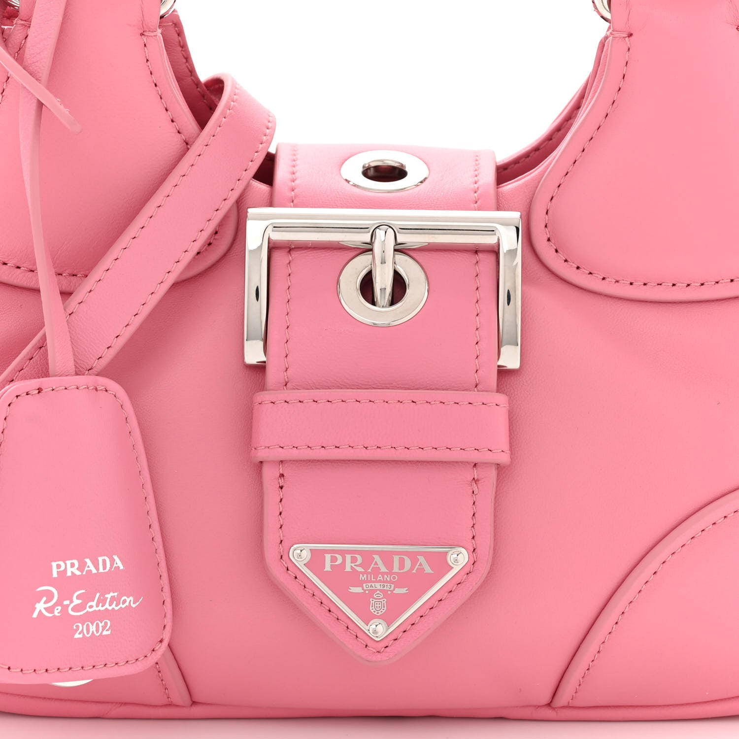 Prada Nappa Soft Padded Re-Edition 2002 Moon Bag Geranio 8 of 10