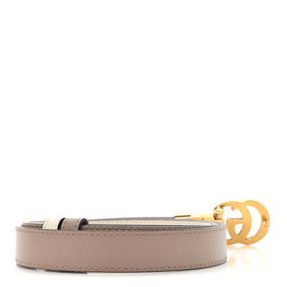 Gucci Plutone Calfskin Double G Reversible 20mm Belt 85 34 Porcelain Rose White 4 of 5