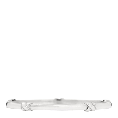 Tiffany Sterling Silver Signature X Bangle Bracelet 3 of 4