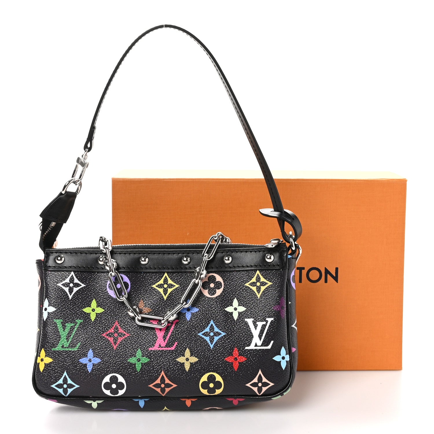 Louis Vuitton LV X TM Monogram Multicolor Pochette Accessories Black 10 of 10