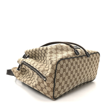 Gucci Monogram Dollar Calfskin O Drawstring Backpack Beige Ebony Testa di Moro Dark Chocolate 4 of 10
