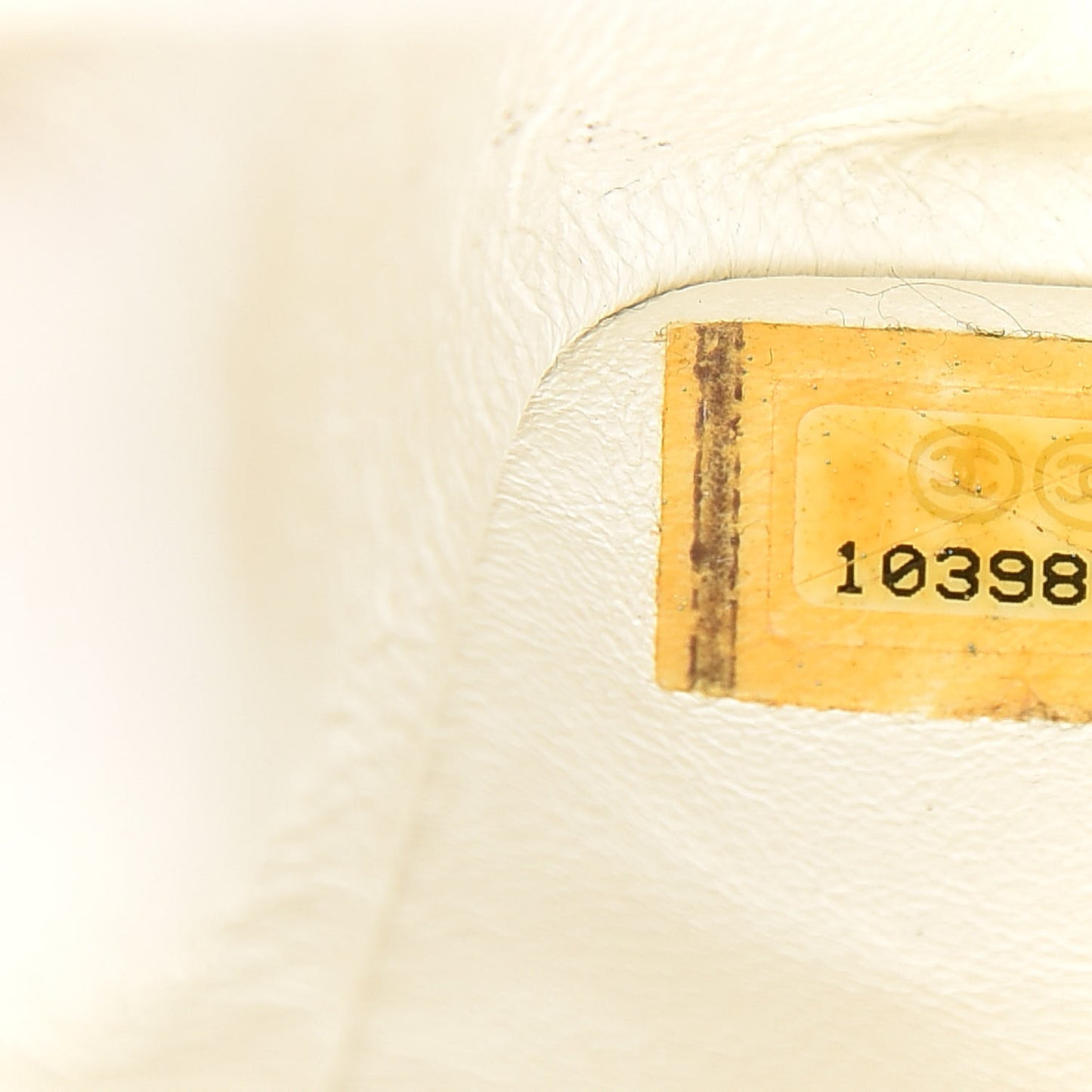 Patent Quilted Medium Double Flap Ivory