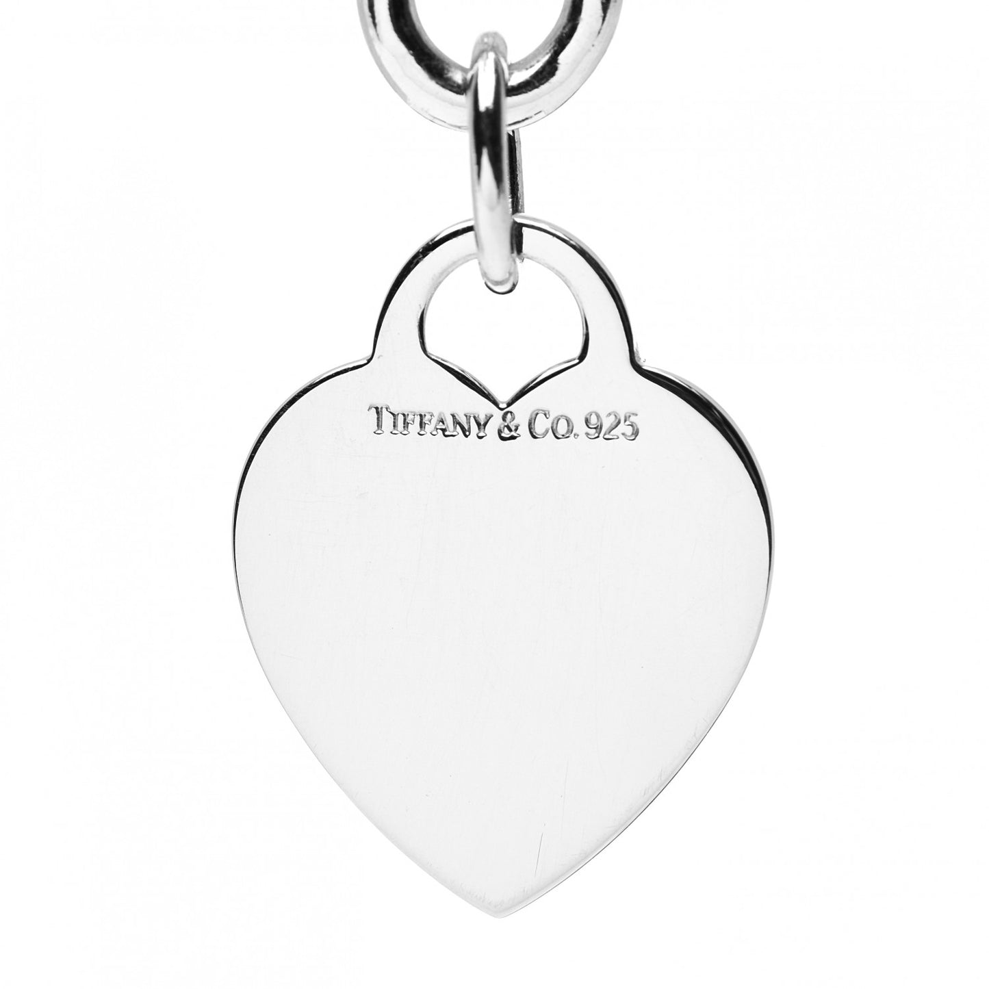 Sterling Silver Heart Tag Charm Bracelet