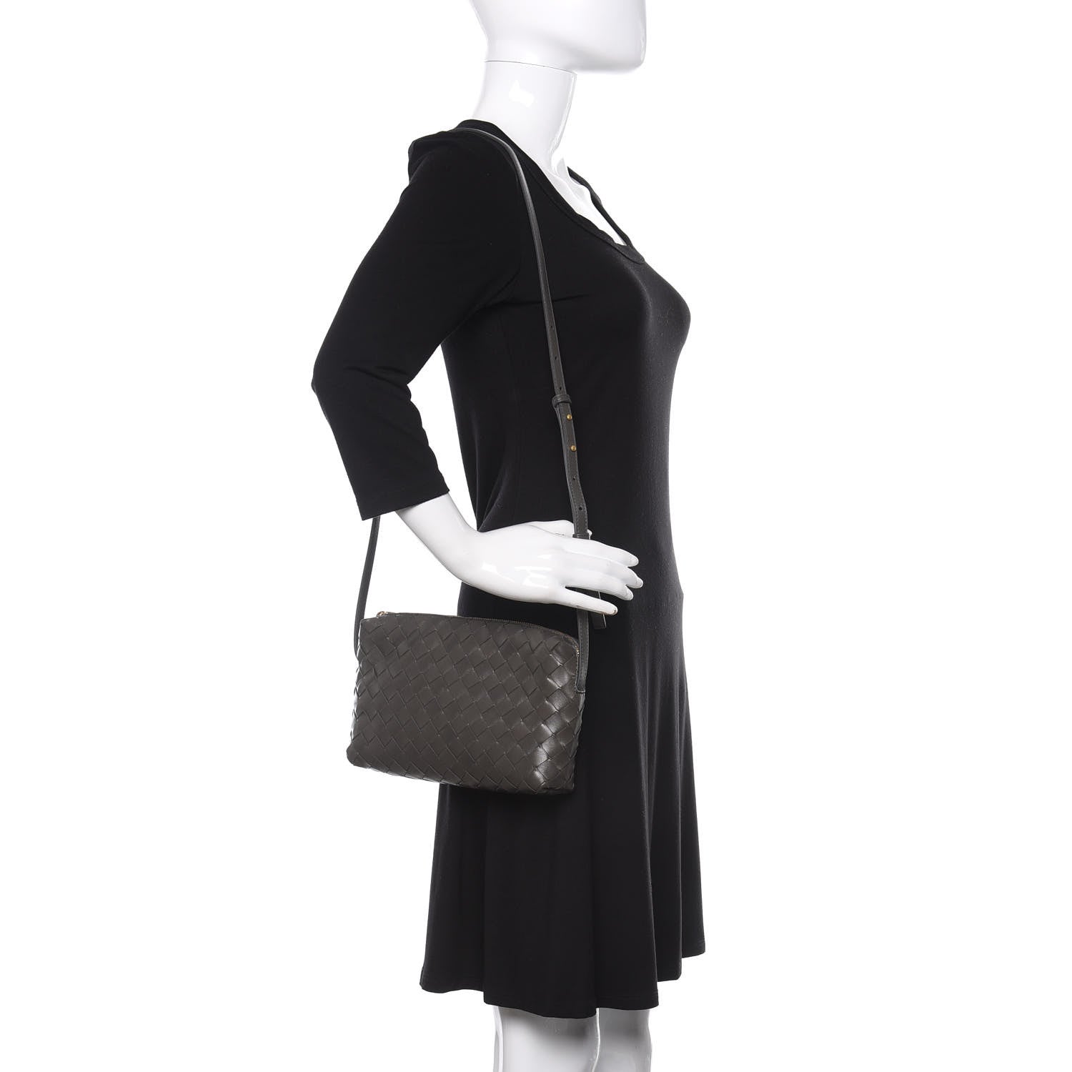 Bottega Veneta Nappa Intrecciato Crossbody Light Graphite 2 of 9