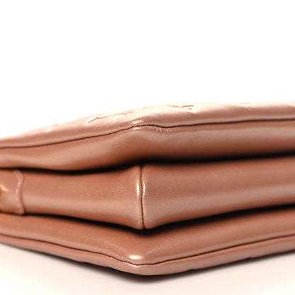 Louis Vuitton Metallic Lambskin Embossed Monogram Coussin BB Pink Gold 10 of 12
