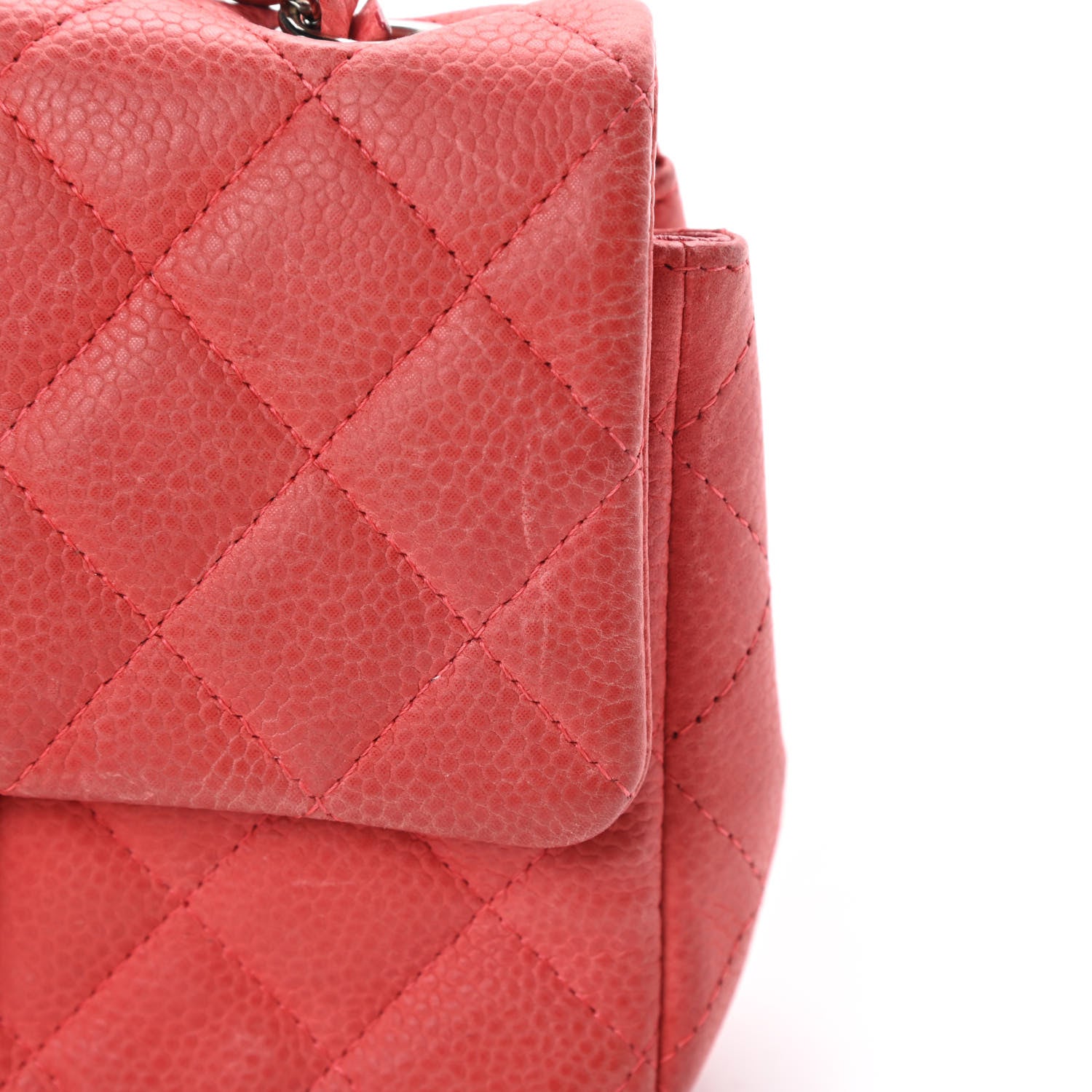 Chanel Iridescent Caviar Quilted Mini Rectangular Flap Dark Pink 17 of 19