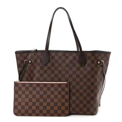 Louis Vuitton Damier Ebene Neo Neverfull MM Rose Ballerine 1 of 10