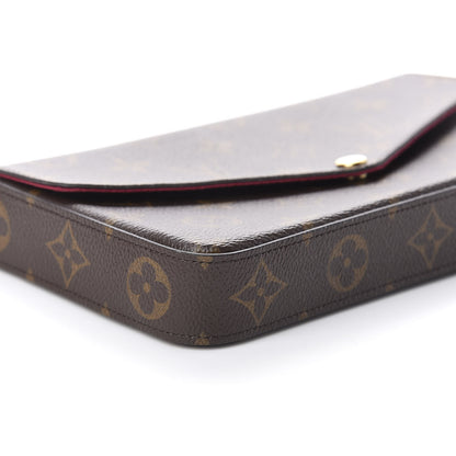 Louis Vuitton Monogram Pochette Felicie Chain Wallet Fuchsia 6 of 8