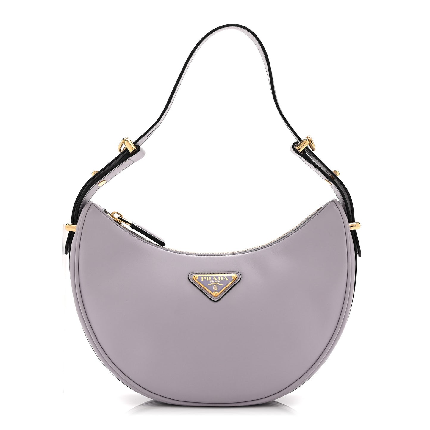 Soft Calfskin Arque Shoulder Bag Glicine