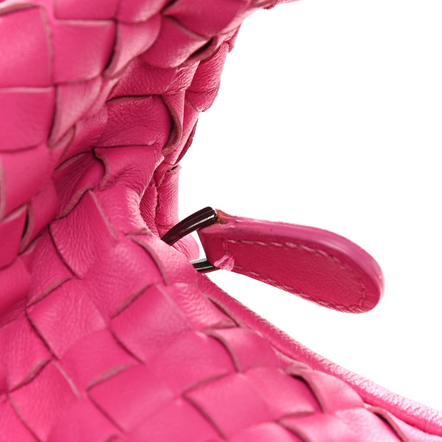 Nappa Intrecciato Large Veneta Hobo Rosa Shock