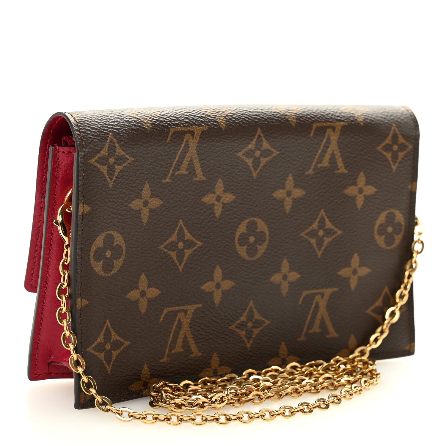 Louis Vuitton Monogram Flore Chain Wallet Fuchsia 3 of 9