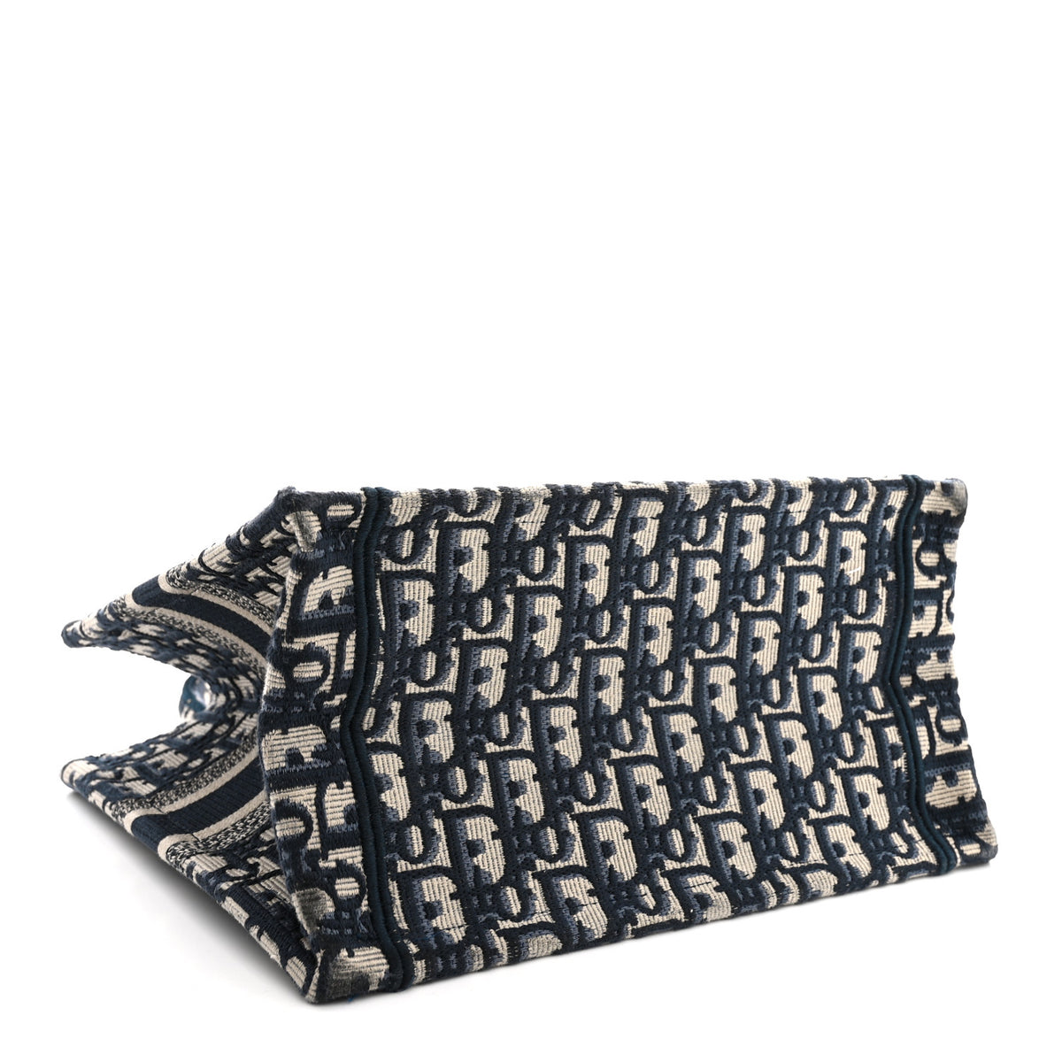 Christian Dior Oblique Small Book Tote Blue Multicolor 4 of 10