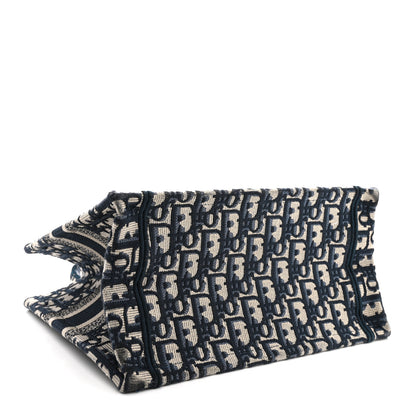 Christian Dior Oblique Small Book Tote Blue Multicolor 4 of 10