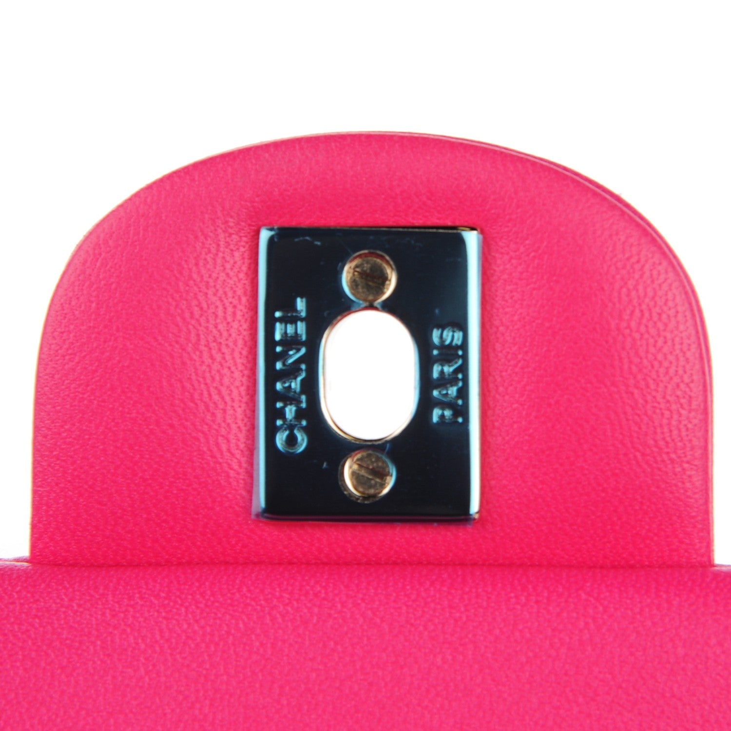 Chanel Lambskin Quilted Medium Double Flap Dark Pink 8 of 8