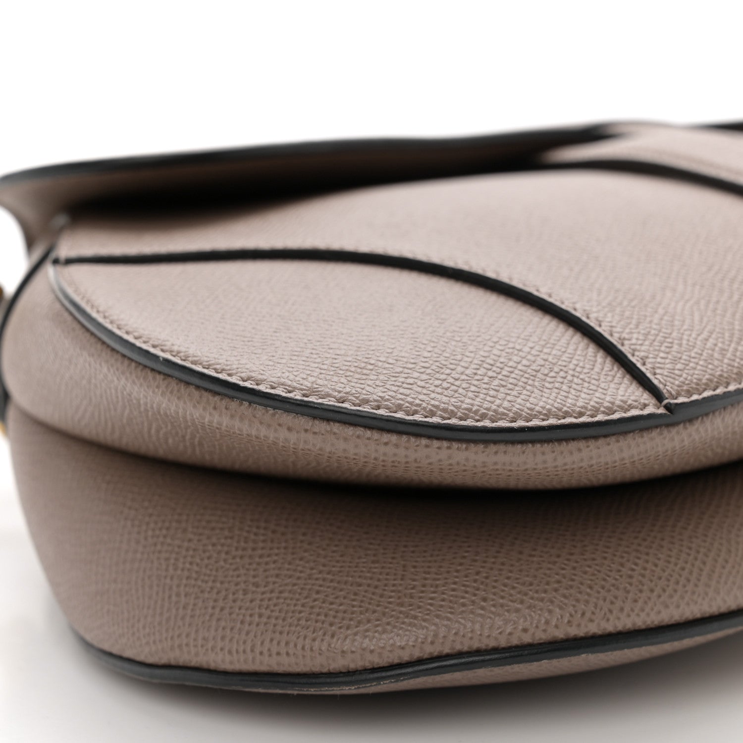 Christian Dior Grained Calfskin Saddle Bag Warm Taupe 10 of 14