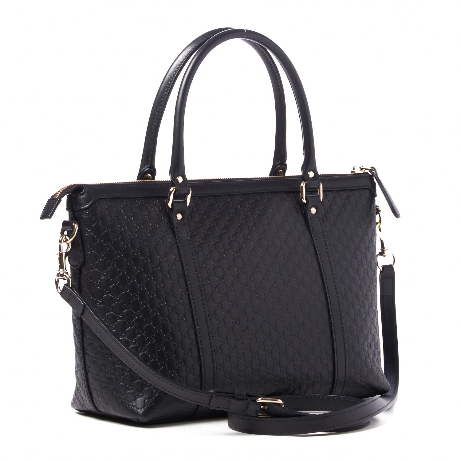Gucci Soft Microguccissima Small Zippered Satchel Black 2 of 9