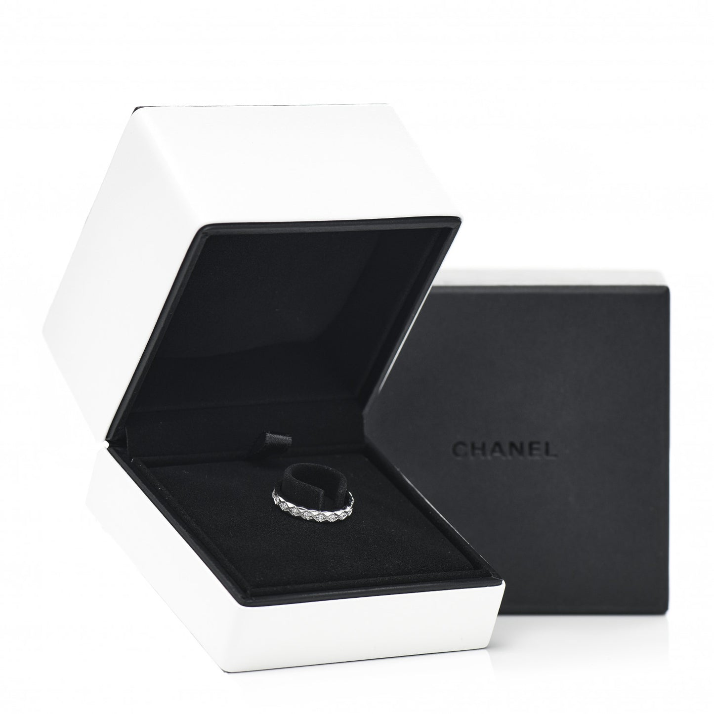 18K White Gold Diamond Mini Coco Crush Ring 54 6.75