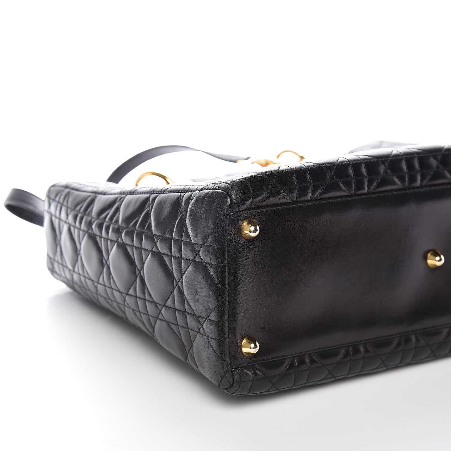 Lambskin Cannage Large Lady Dior Black