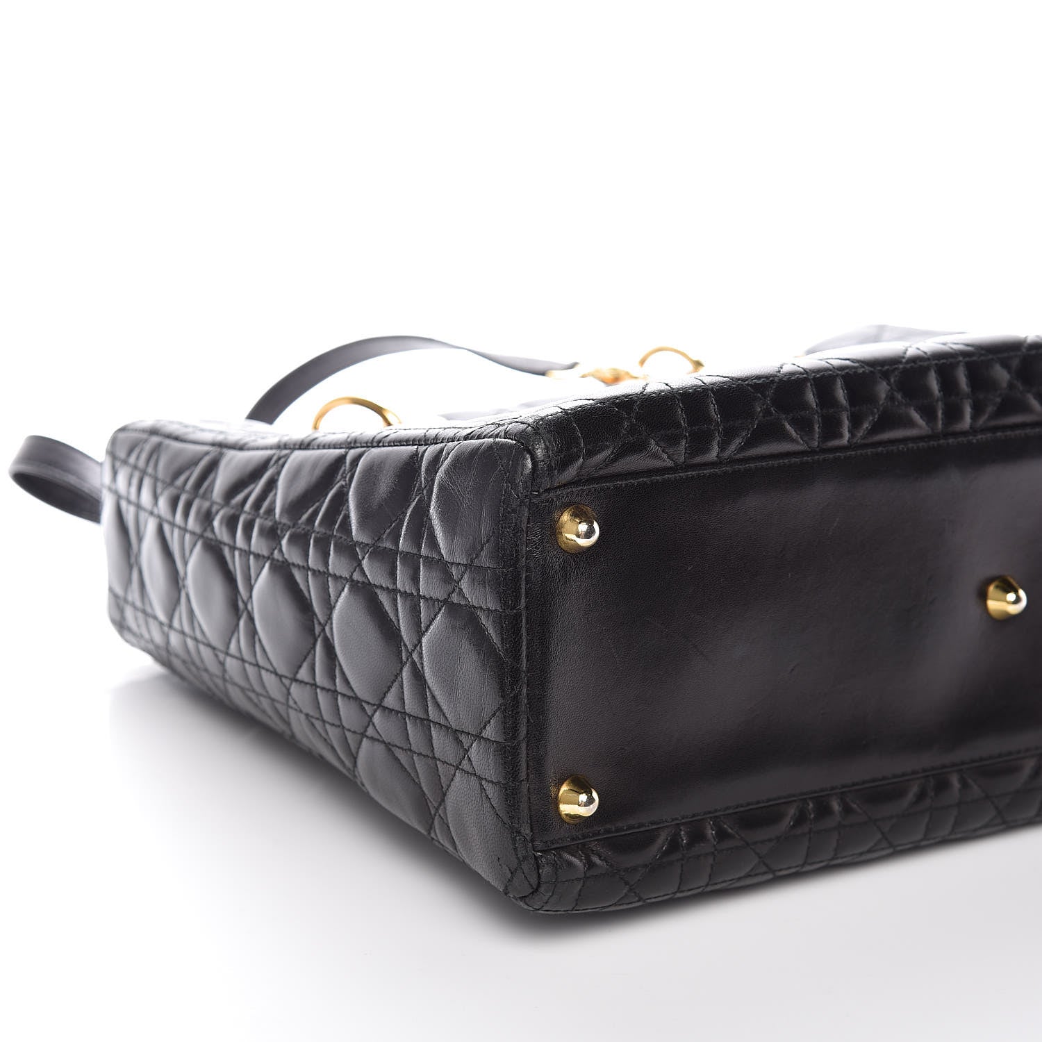 Christian Dior Lambskin Cannage Large Lady Dior Black 5 of 9