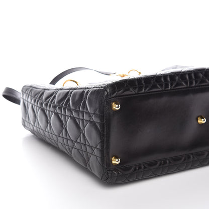 Christian Dior Lambskin Cannage Large Lady Dior Black 5 of 9