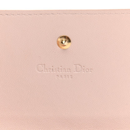 Christian Dior Lambskin Cannage Lady Dior Flap Wallet Light Pink 6 of 13